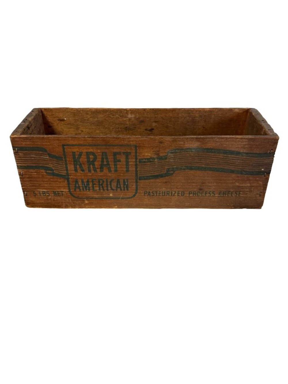 Vintage Kraft American Cheese Wooden Crate Box 5 Lb Advertising Farmhouse Storag
